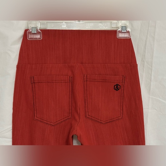 Agnes & Dora Bold Red High Waist Pull-On Leggings - Picture 3 of 6